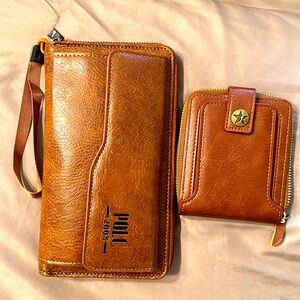 2 wallets brown for men & women